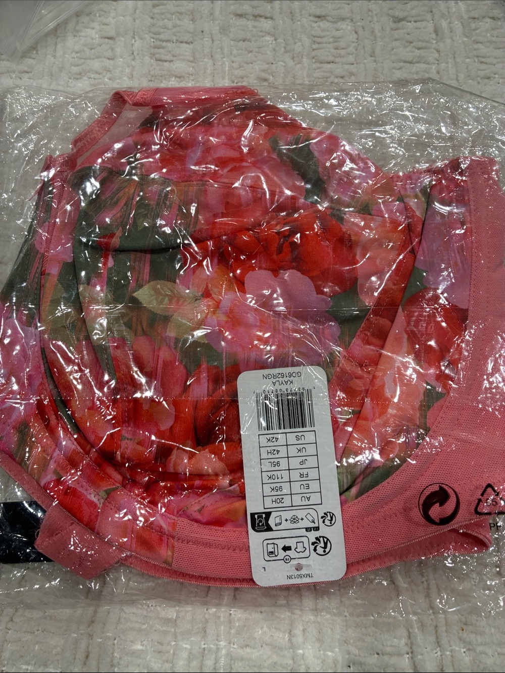 Goddess Rose Garden Pink Floral Underwire Bra 42K NWT - Picture 2 of 5